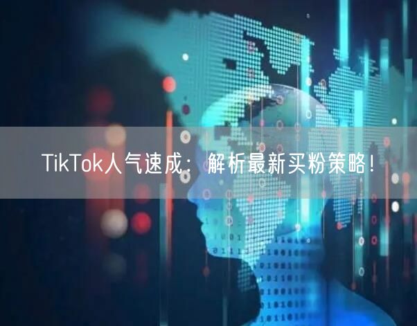 TikTok人气速成：解析最新买粉策略！