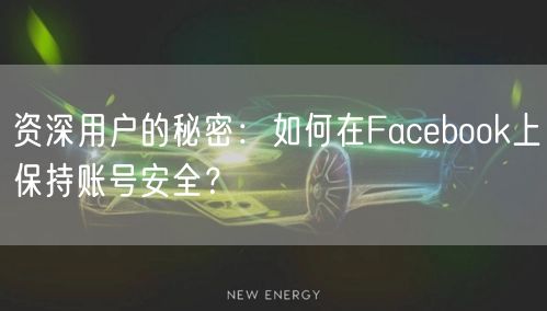 资深用户的秘密：如何在Facebook上保持账号安全？