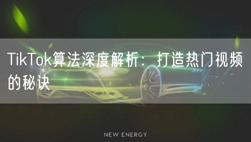 TikTok算法深度解析：打造热门视频的秘诀