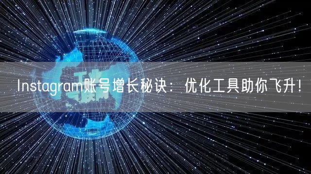Instagram账号增长秘诀：优化工具助你飞升！