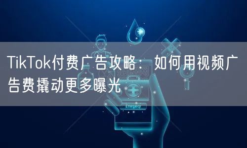 TikTok付费广告攻略：如何用视频广告费撬动更多曝光