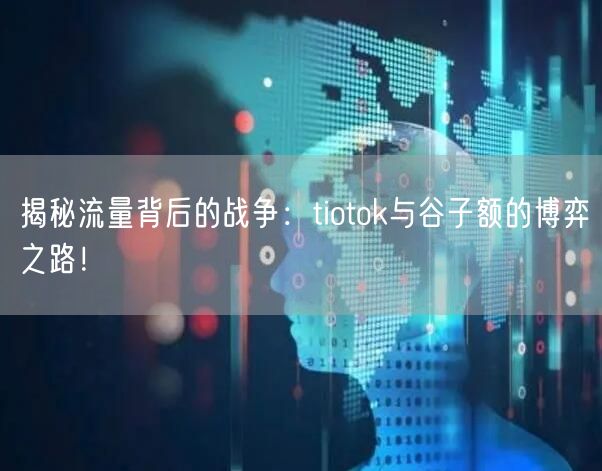 揭秘流量背后的战争：tiotok与谷子额的博弈之路！
