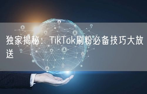 独家揭秘：TikTok刷粉必备技巧大放送