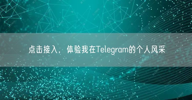 点击接入，体验我在Telegram的个人风采