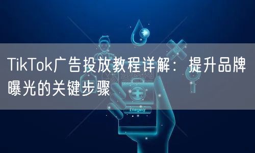 TikTok广告投放教程详解：提升品牌曝