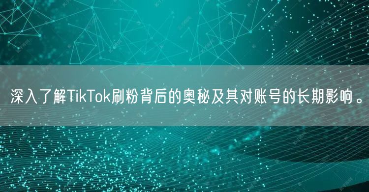 深入了解TikTok刷粉背后的奥秘及其对