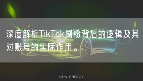 深度解析TikTok刷粉背后的逻辑及其对